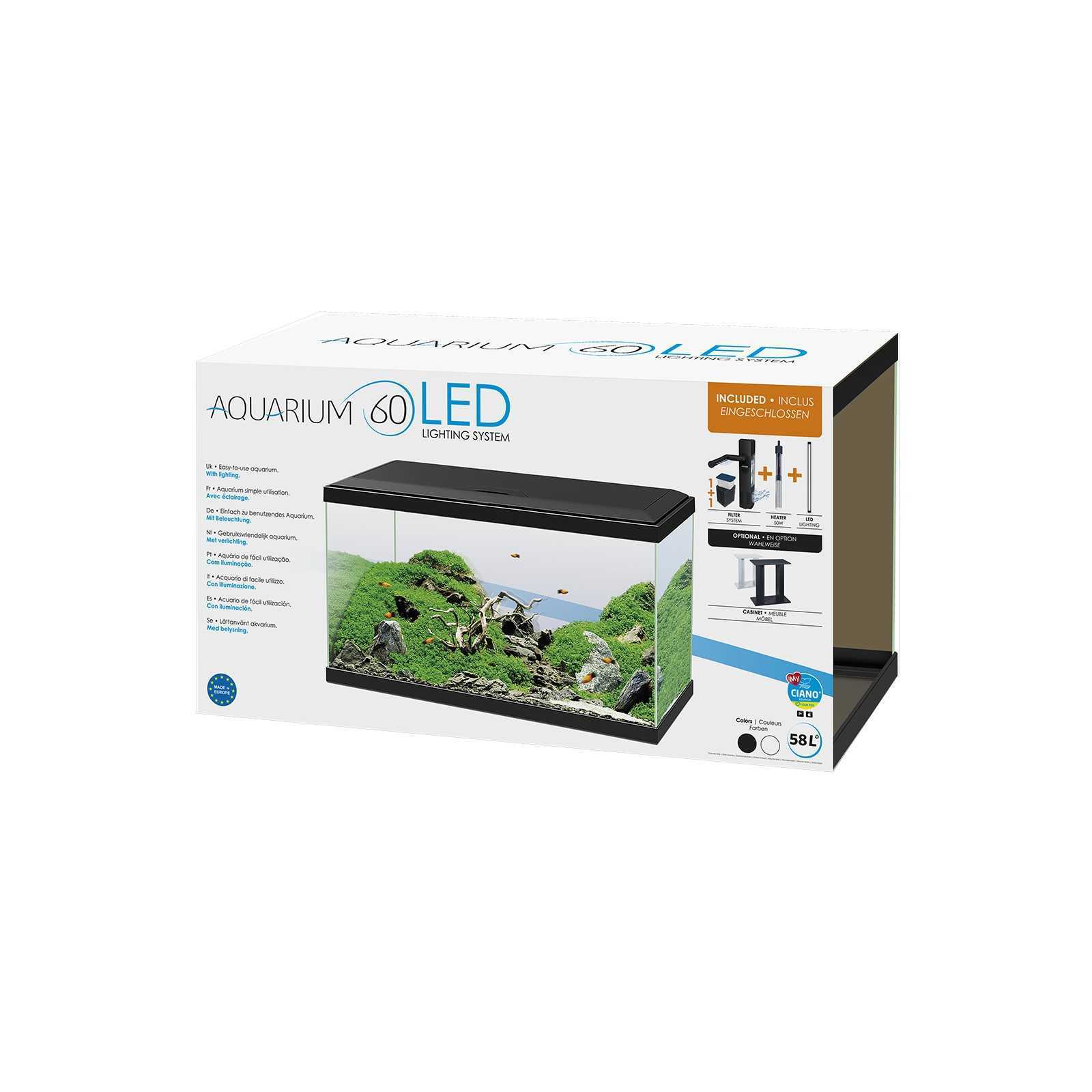 CYAN AQUA 60 LED BLACK without heater